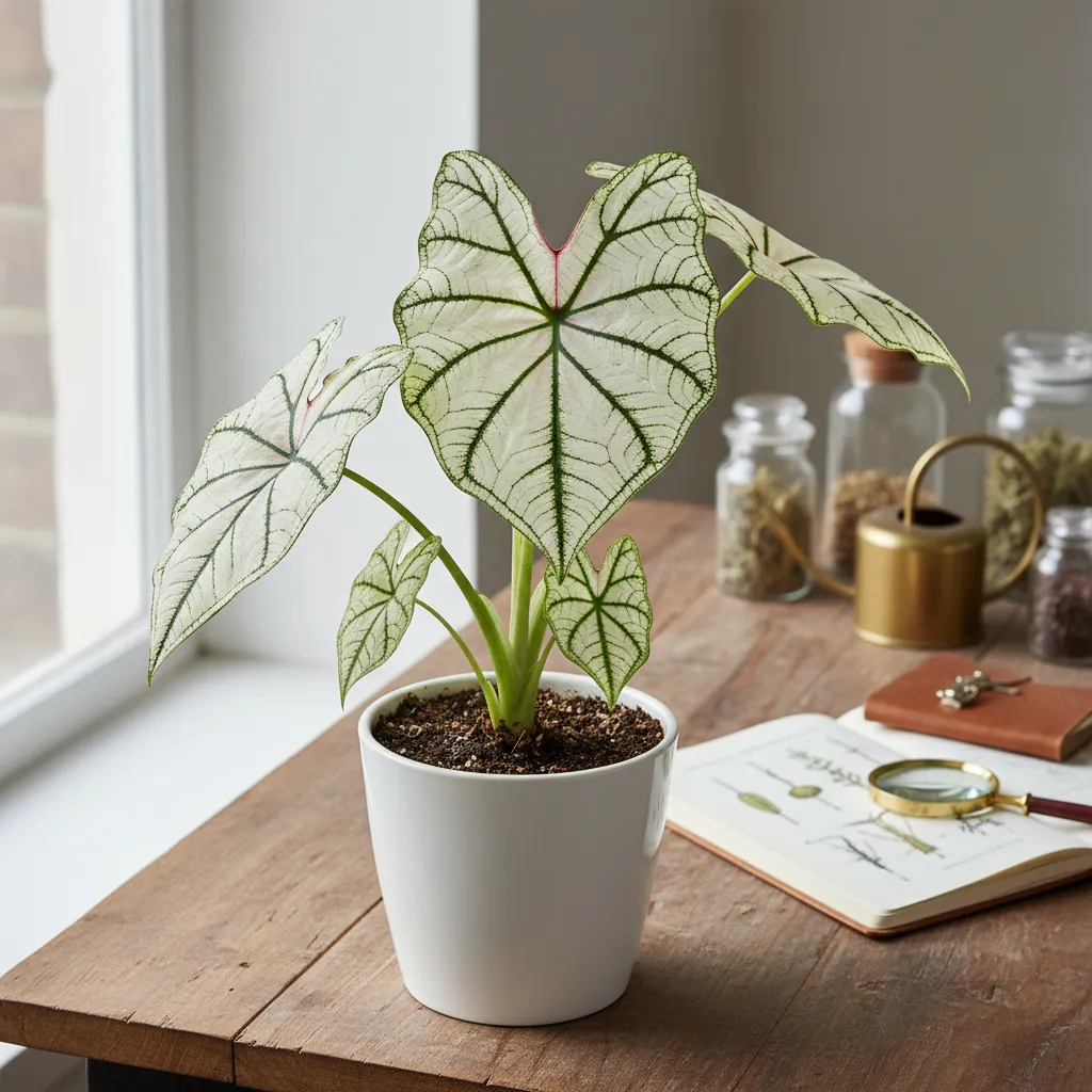 Caladium White Queen reference image 1