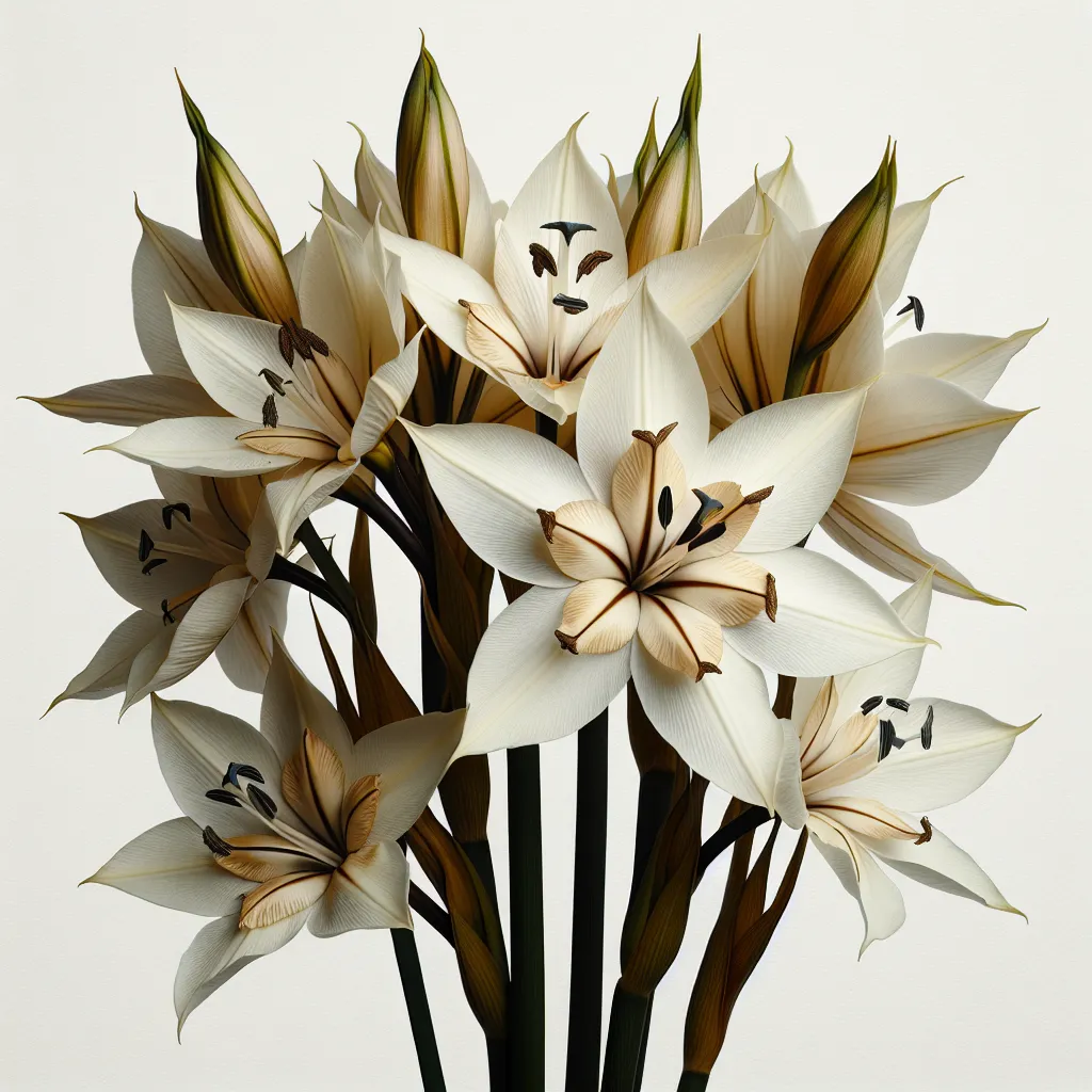 Acidanthera Flower — botanical anatomy illustration