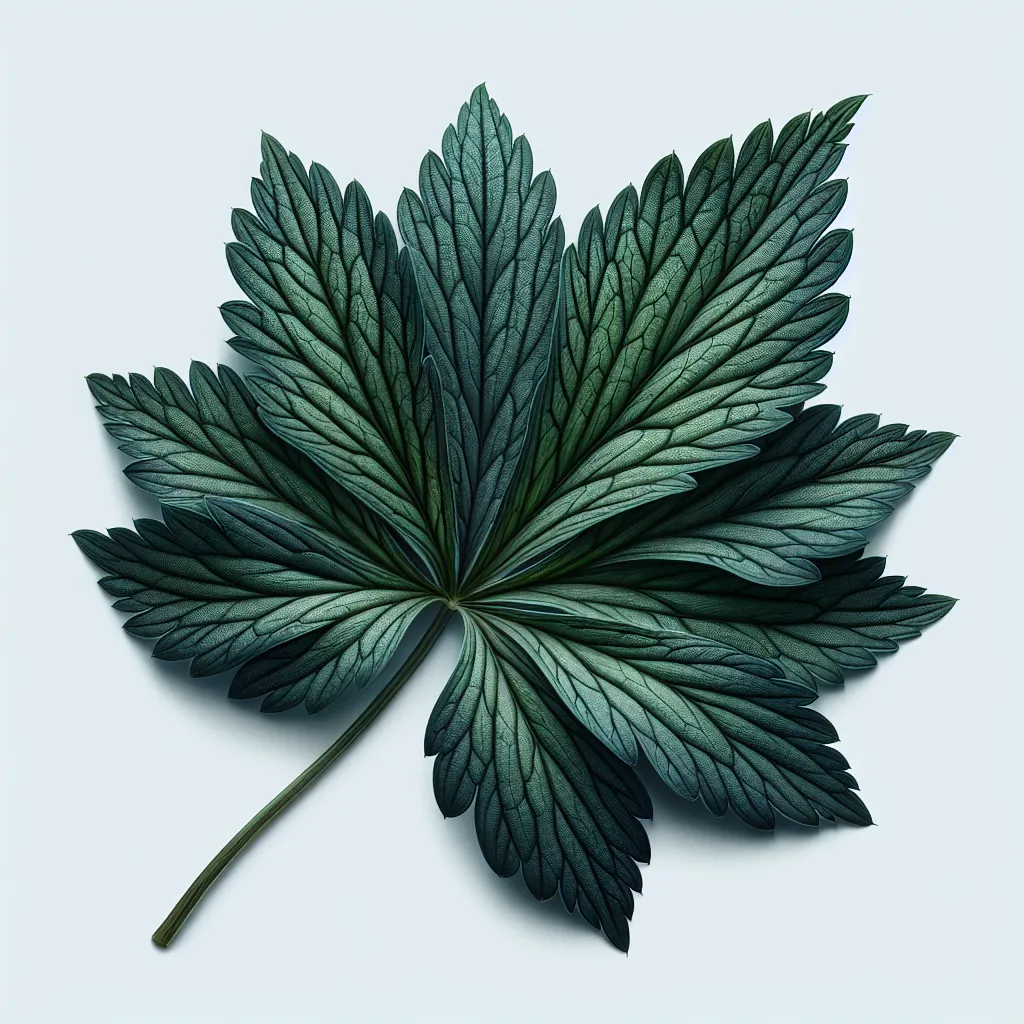 Aconite Leaf — botanical anatomy illustration