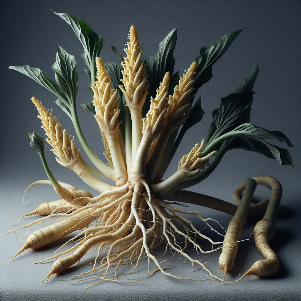 Adenophora Root System — botanical anatomy illustration