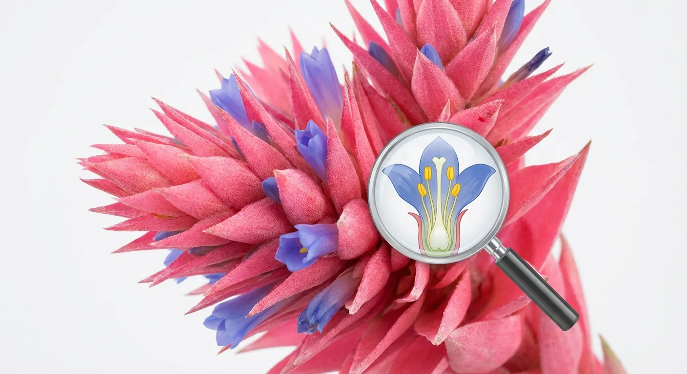 Aechmea Flower — botanical anatomy illustration