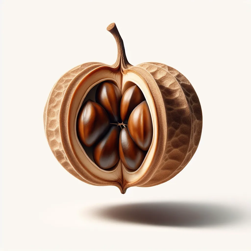 Aesculus Indica Fruit — botanical anatomy illustration