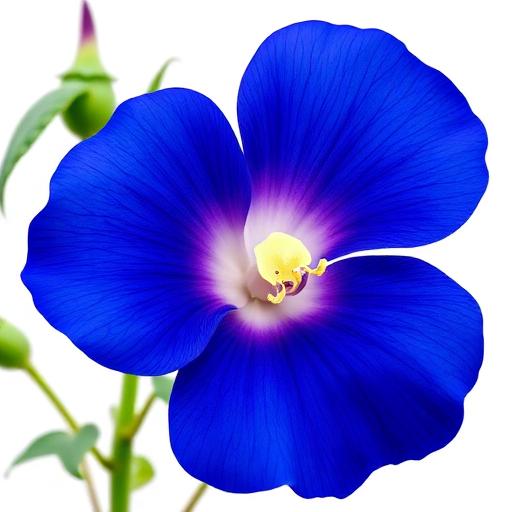 Aparajita (Butterfly Pea) Flower — botanical anatomy illustration