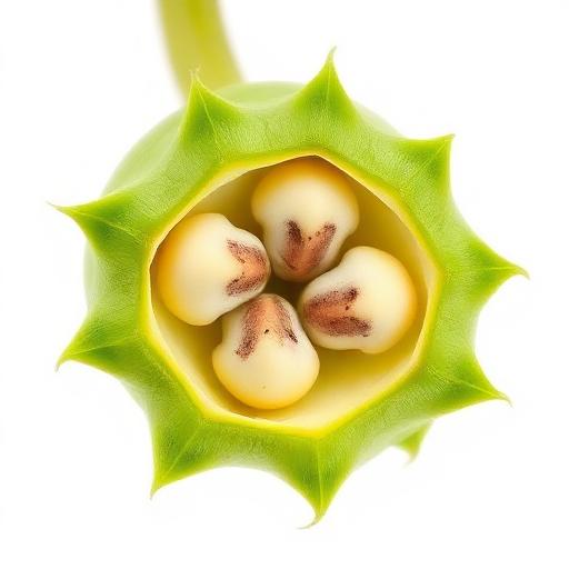 Bashak (Malabar Nut) Fruit — botanical anatomy illustration