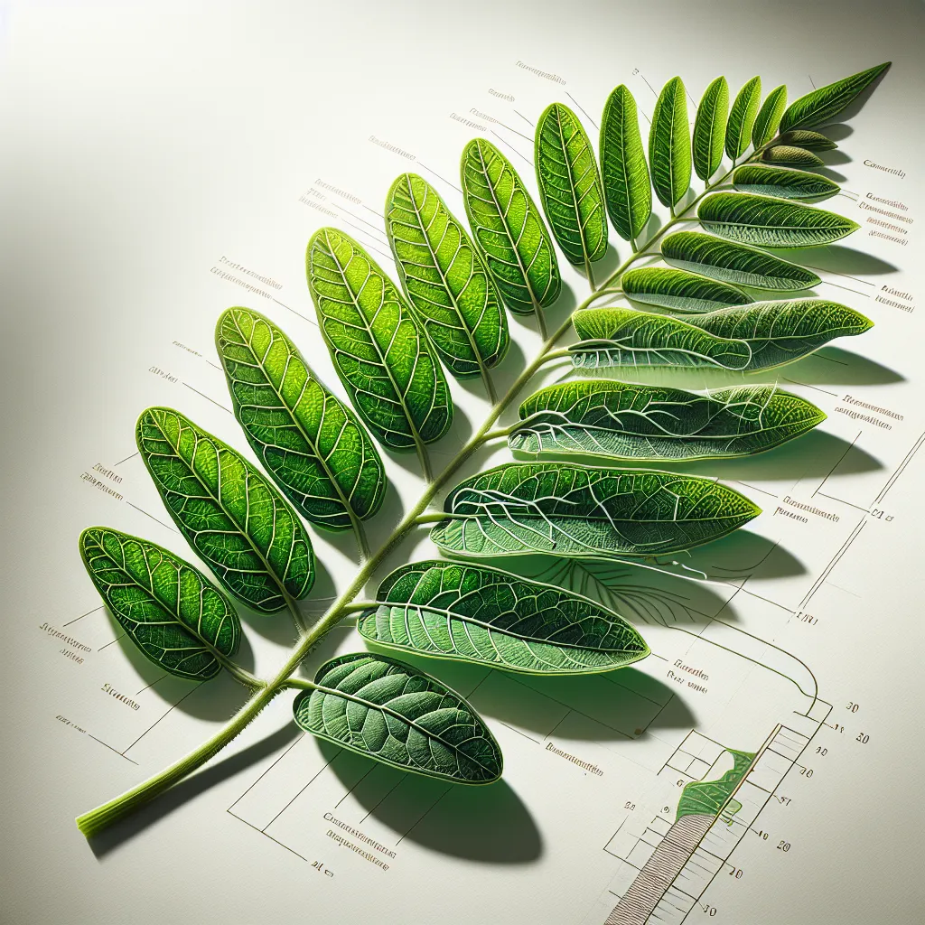 Grains of Paradise Leaf — botanical anatomy illustration