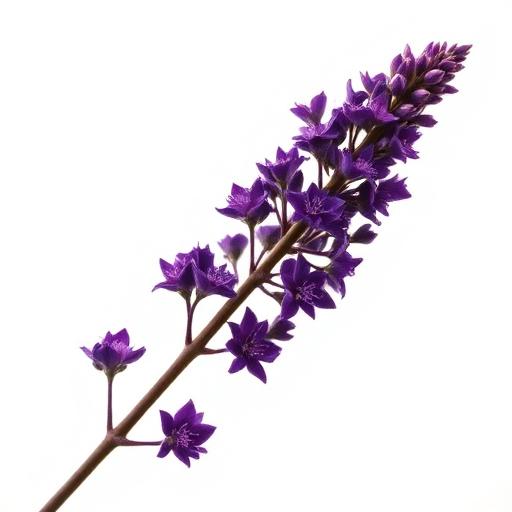 Krishna Tulsi Flower — botanical anatomy illustration