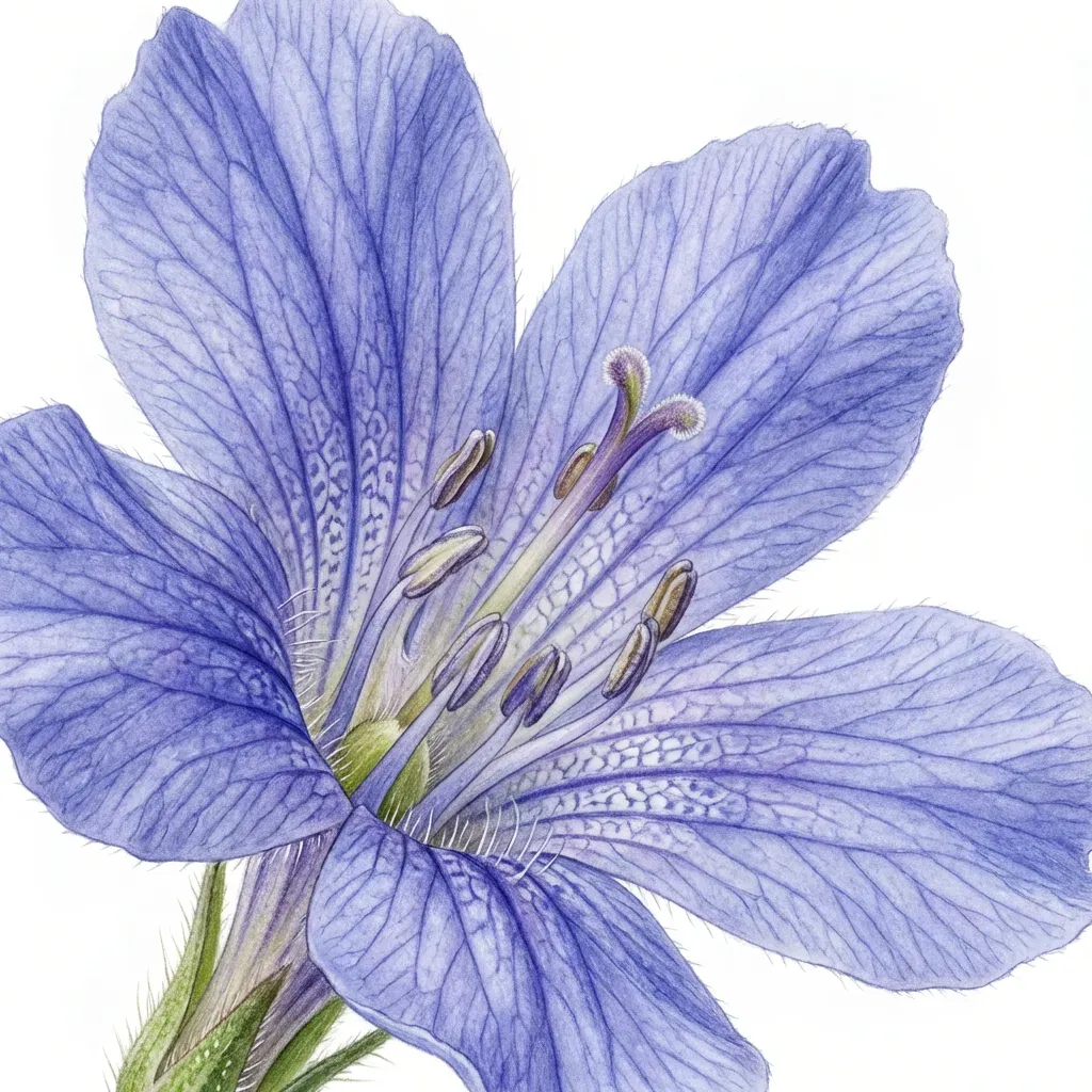 Kutki Flower — botanical anatomy illustration
