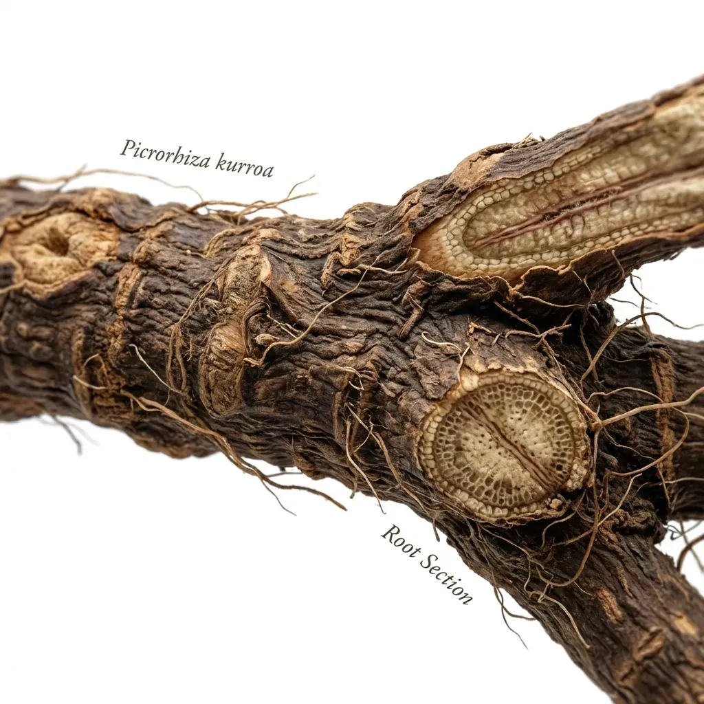 Kutki Root System — botanical anatomy illustration