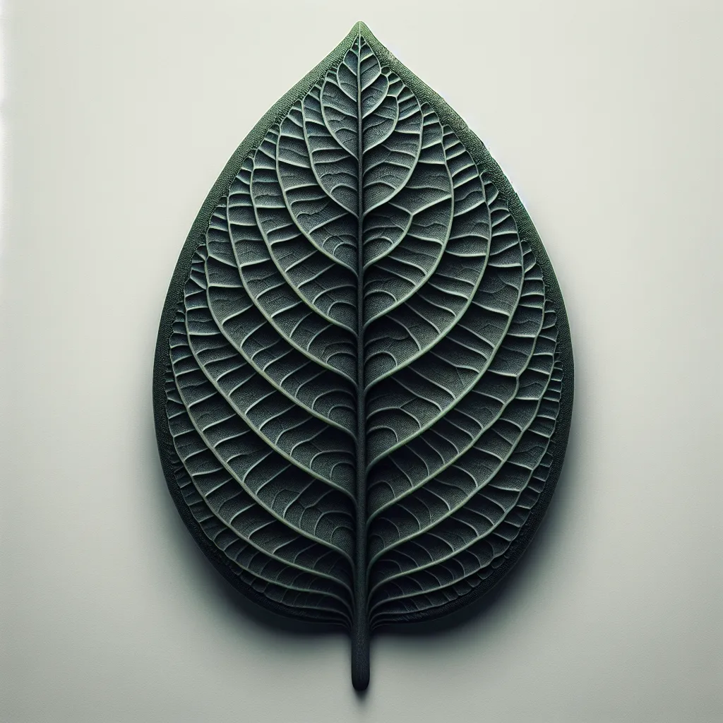 Lipstick Plant Leaf — botanical anatomy illustration