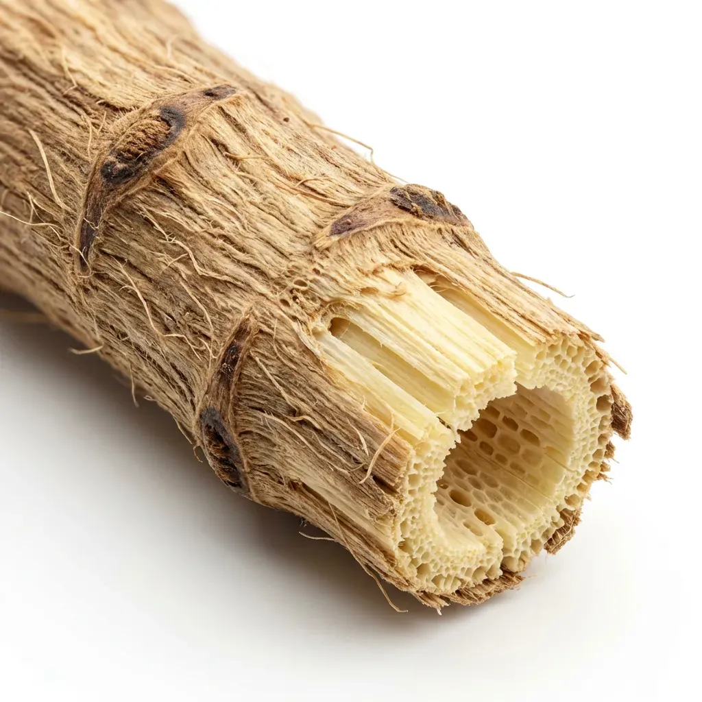 Mulethi (Licorice) Root System — botanical anatomy illustration
