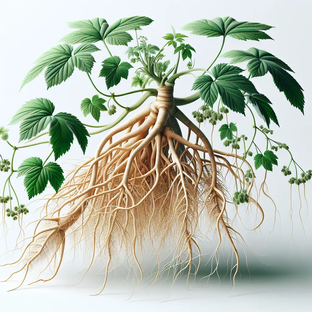 Paperbark Maple Root System — botanical anatomy illustration