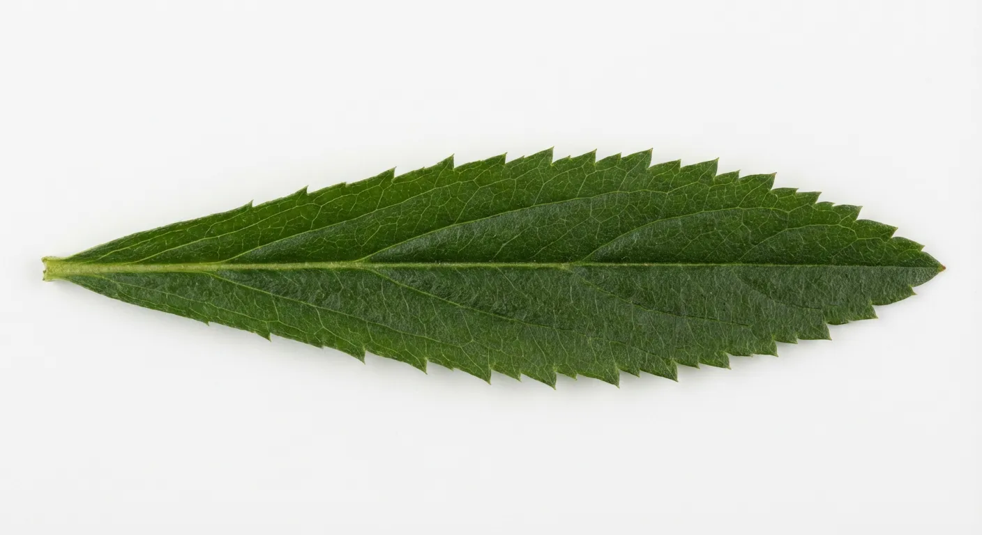 Sneezewort Leaf — botanical anatomy illustration