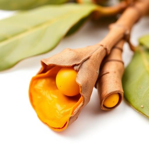 Turmeric Fruit — botanical anatomy illustration