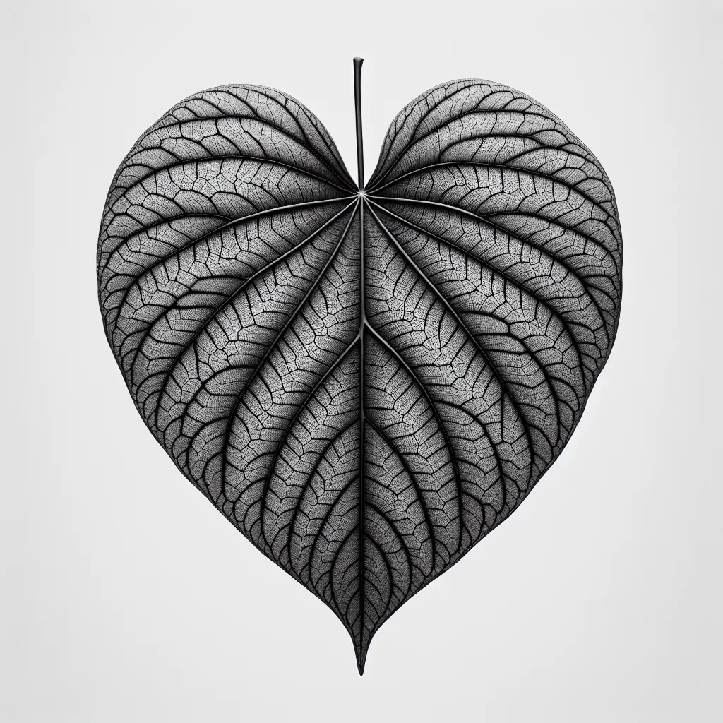 Abroma leaf structure and venation pattern close-up