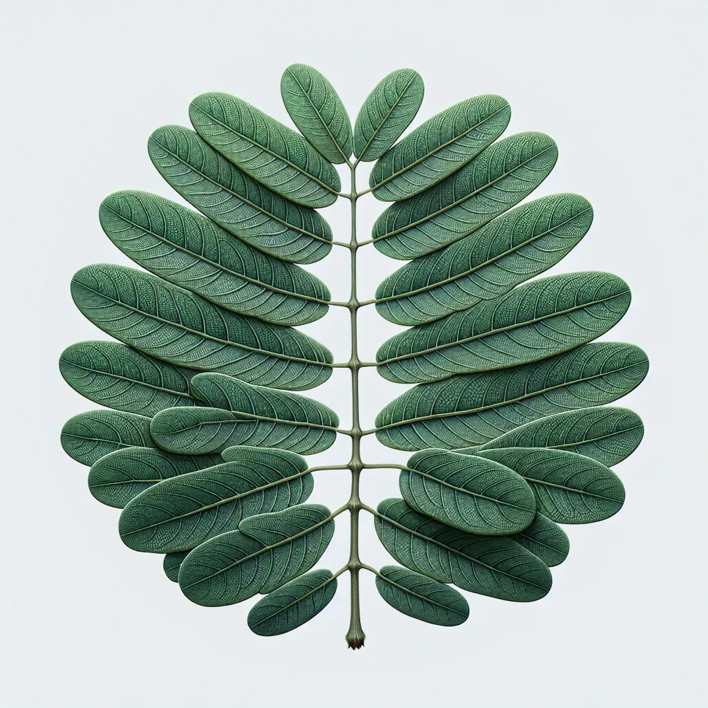 Abrus leaf structure and venation pattern close-up