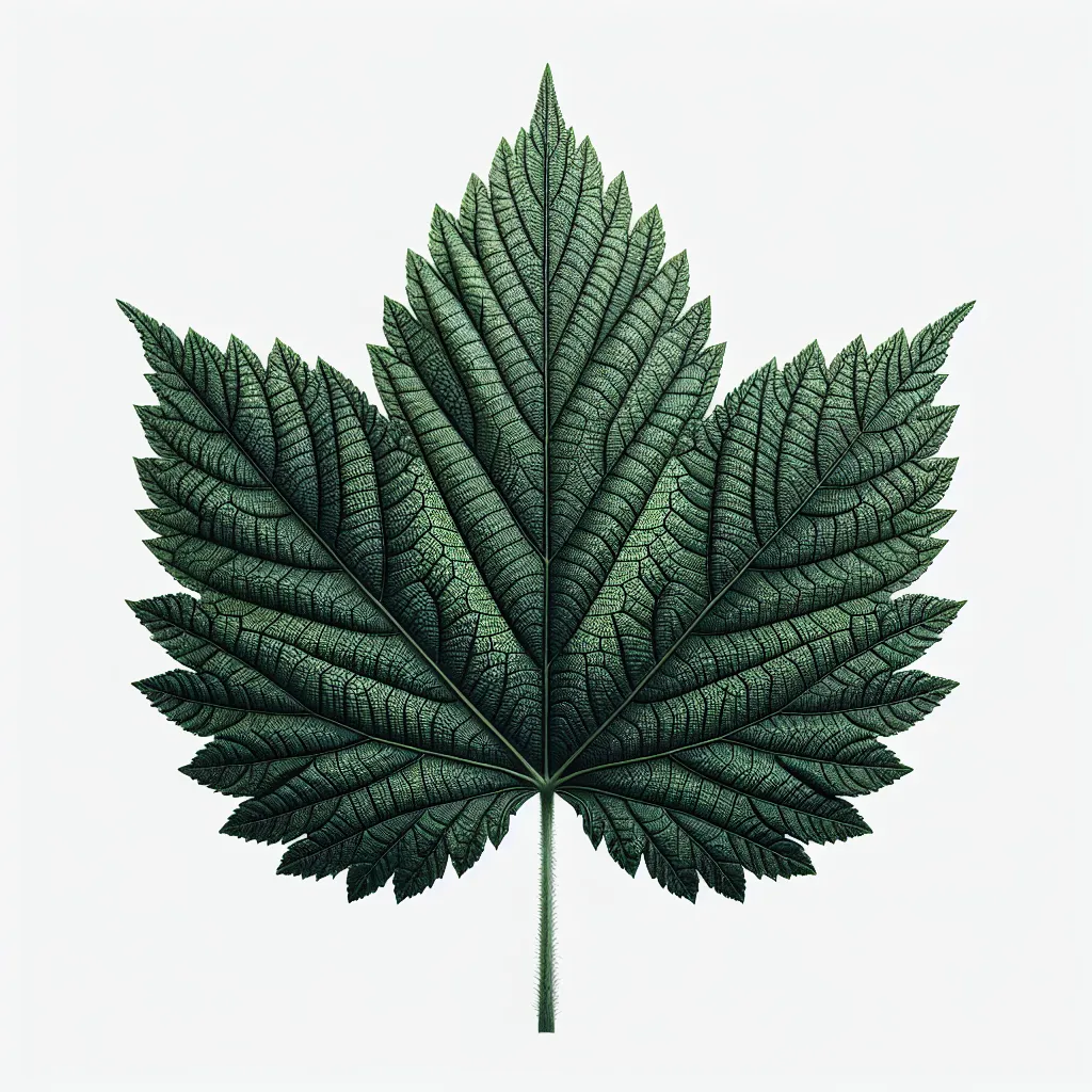 Acalypha leaf structure and venation pattern close-up
