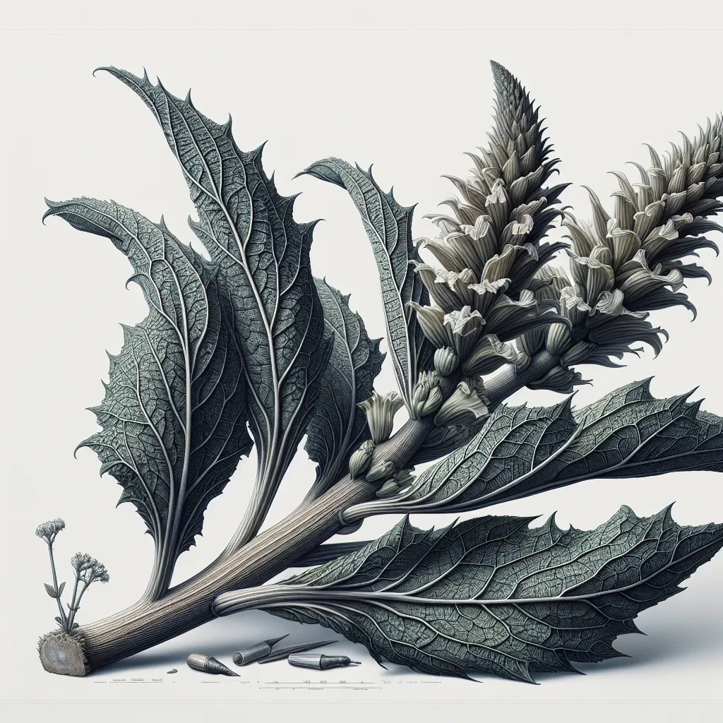 Acanthus Bark & Stem — botanical anatomy illustration