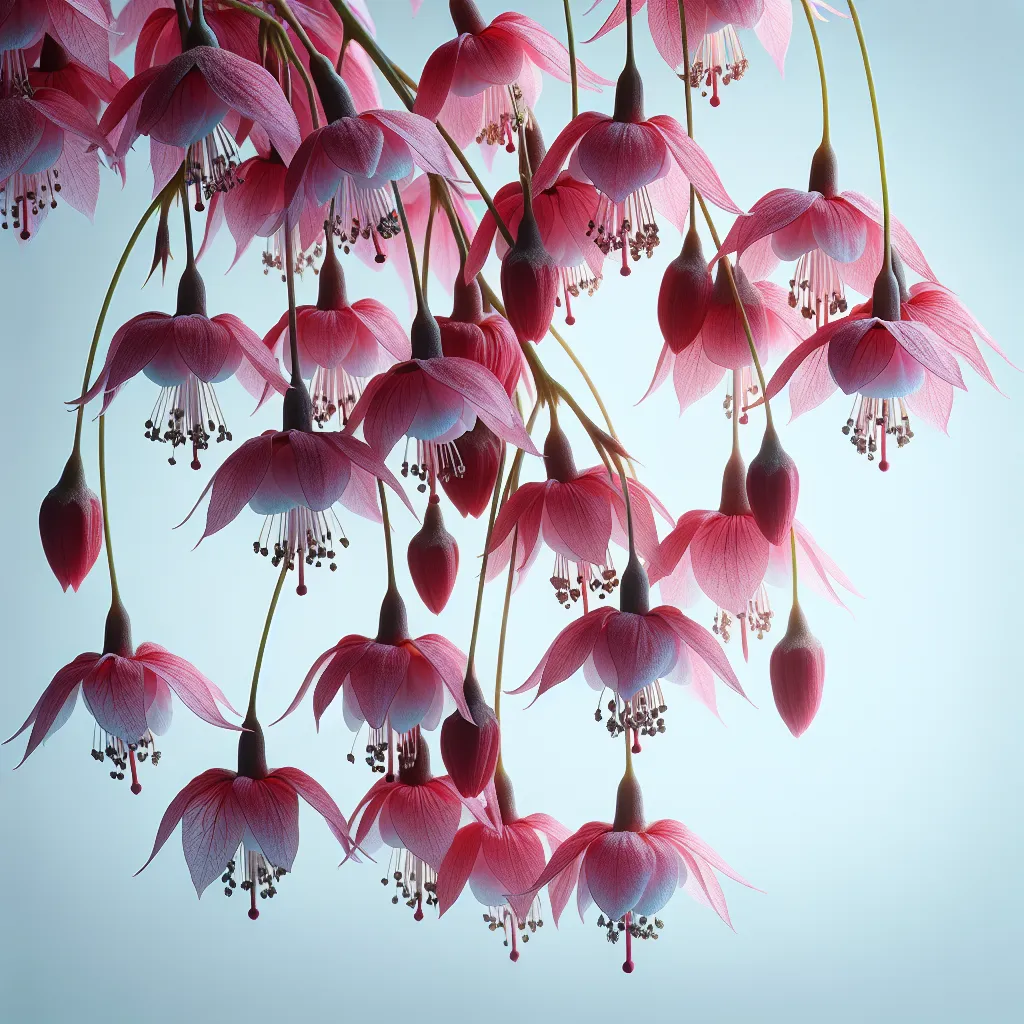Acer Palmatum Bloodgood Flower — botanical anatomy illustration
