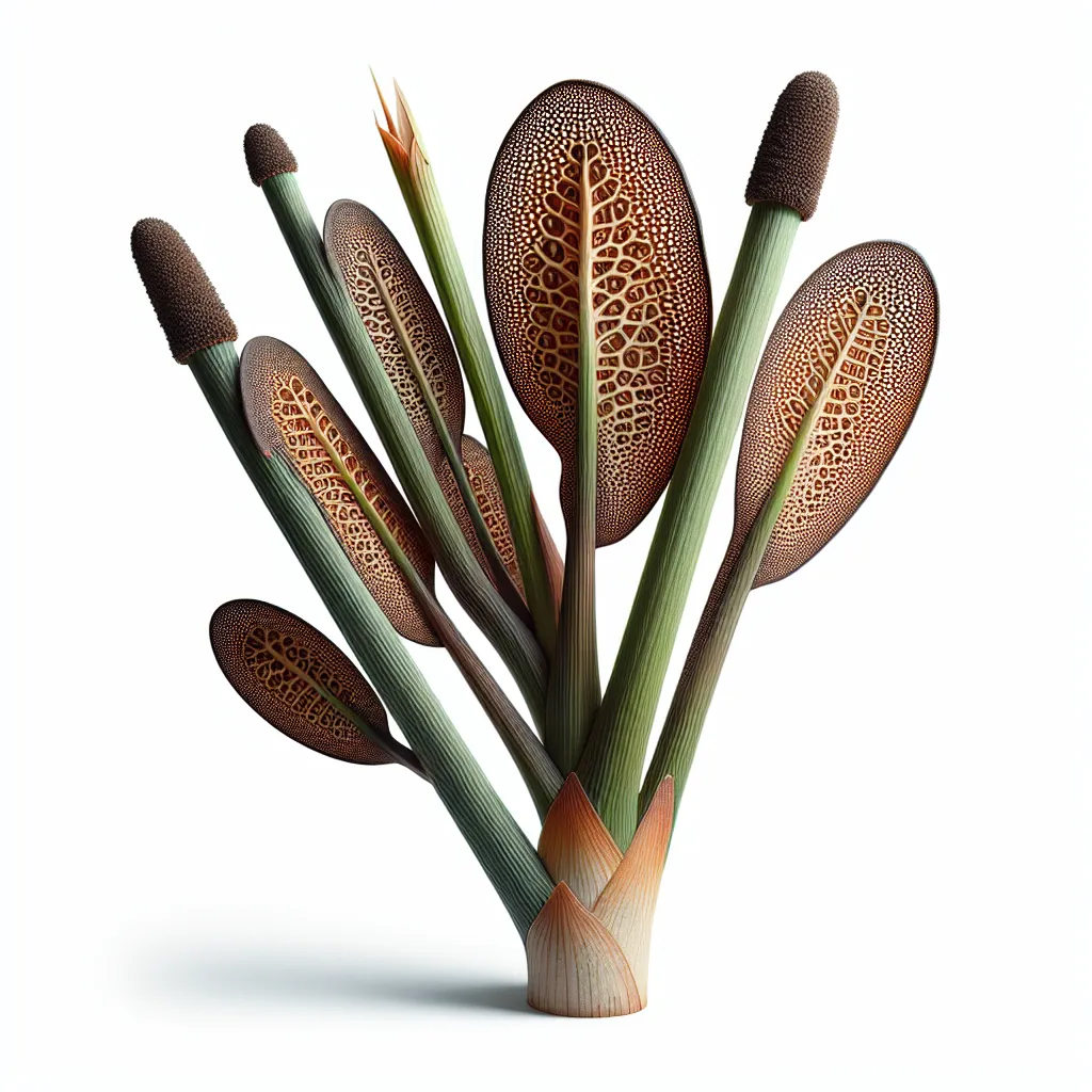 Acorus Bark & Stem — botanical anatomy illustration