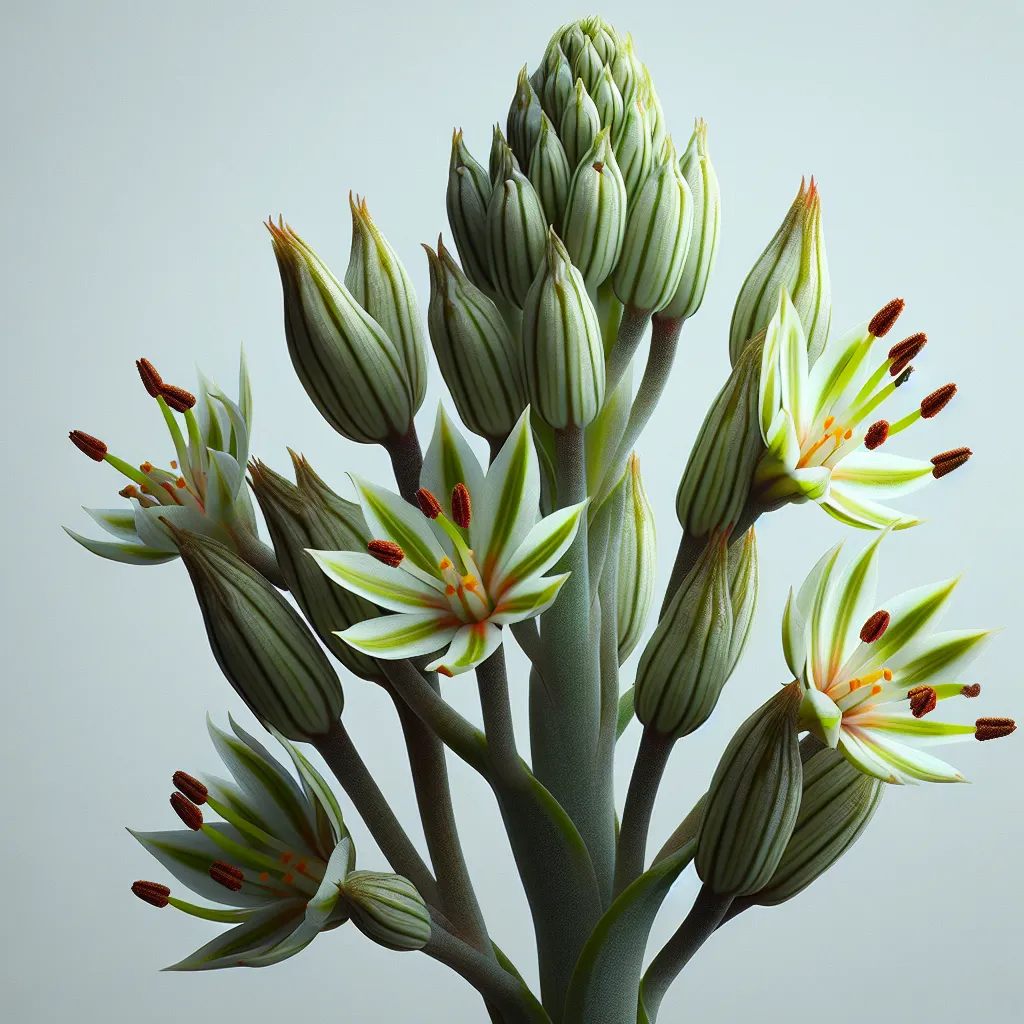 Adromischus Cristatus Flower — botanical anatomy illustration