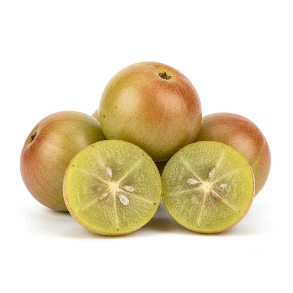Amla (Indian Gooseberry) Fruit — botanical anatomy illustration