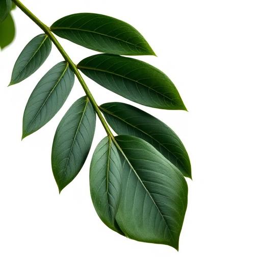 Bashak (Malabar Nut) leaf structure and venation pattern close-up