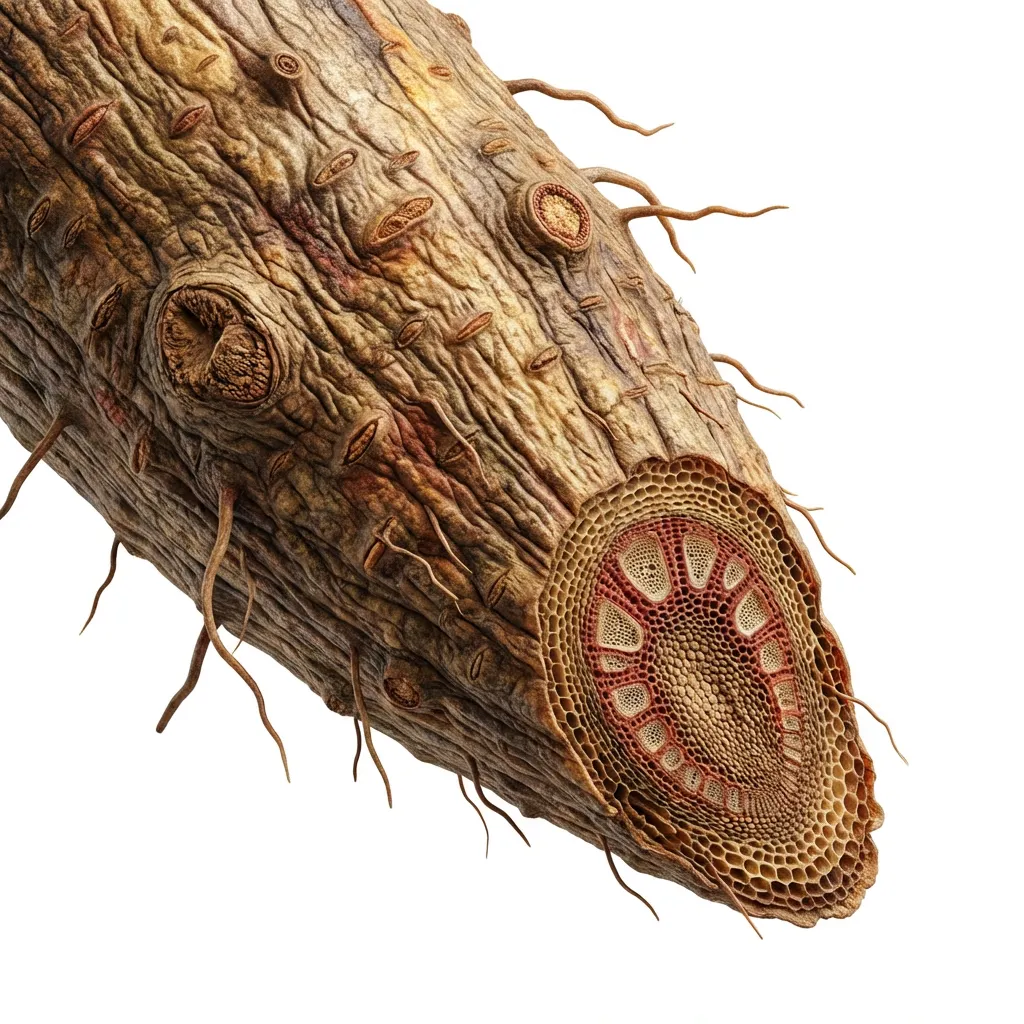 Amlaki Rasayana Root System — botanical anatomy illustration