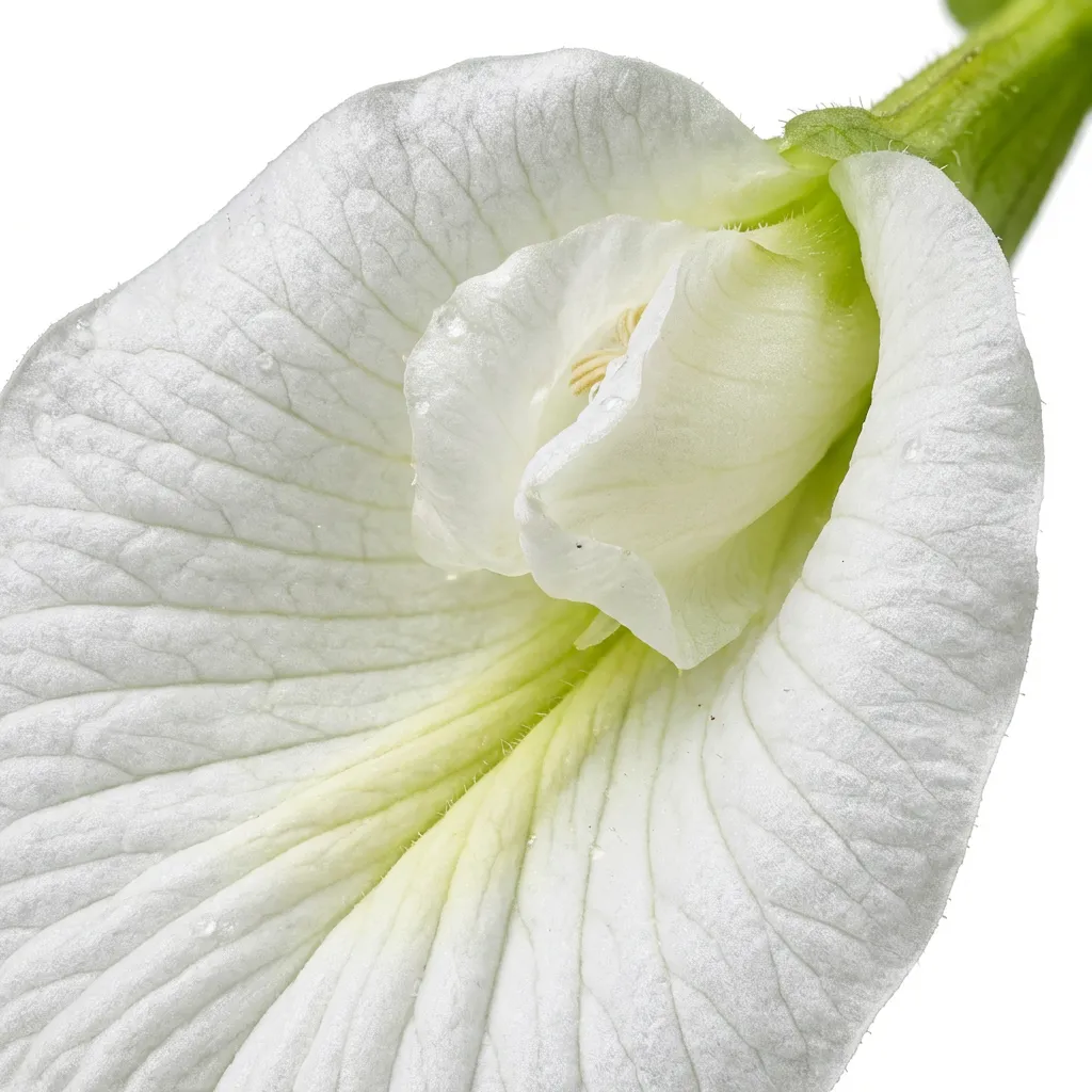 Aparajita White Flower — botanical anatomy illustration