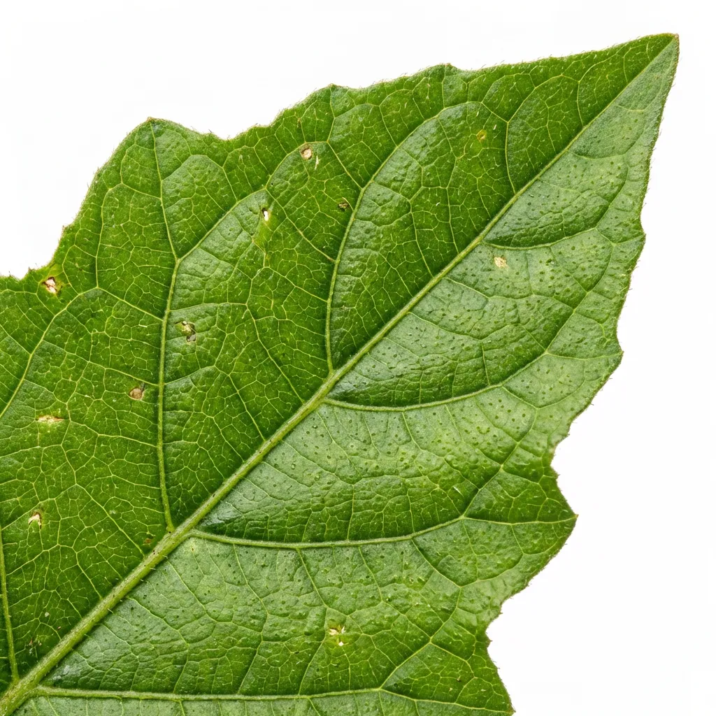 Brihati Leaf — botanical anatomy illustration