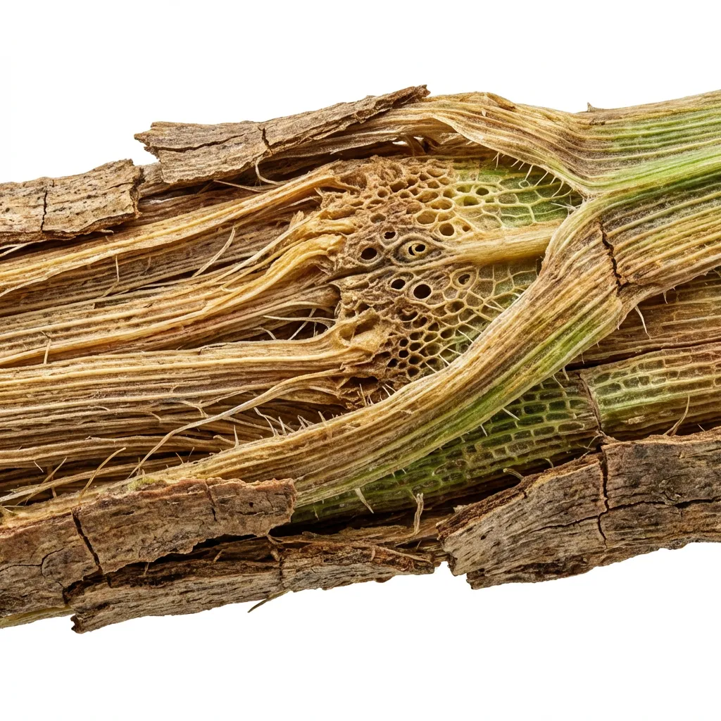 Darbha Grass Bark & Stem — botanical anatomy illustration
