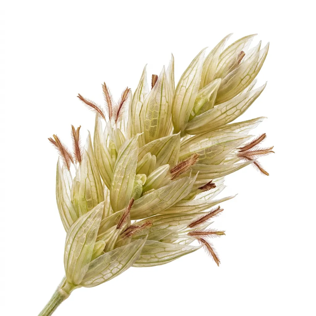 Darbha Grass Flower — botanical anatomy illustration