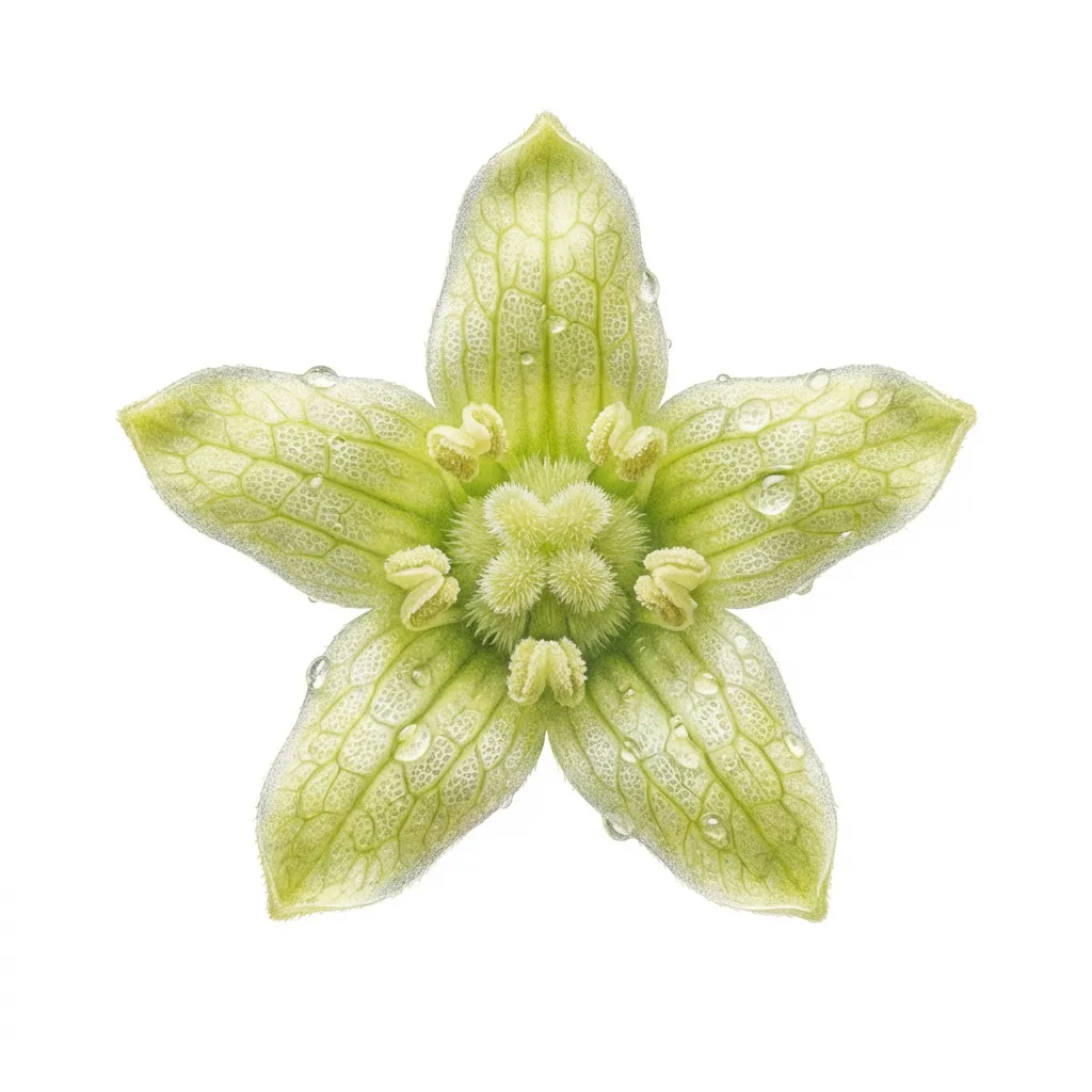 Hadjod Flower — botanical anatomy illustration