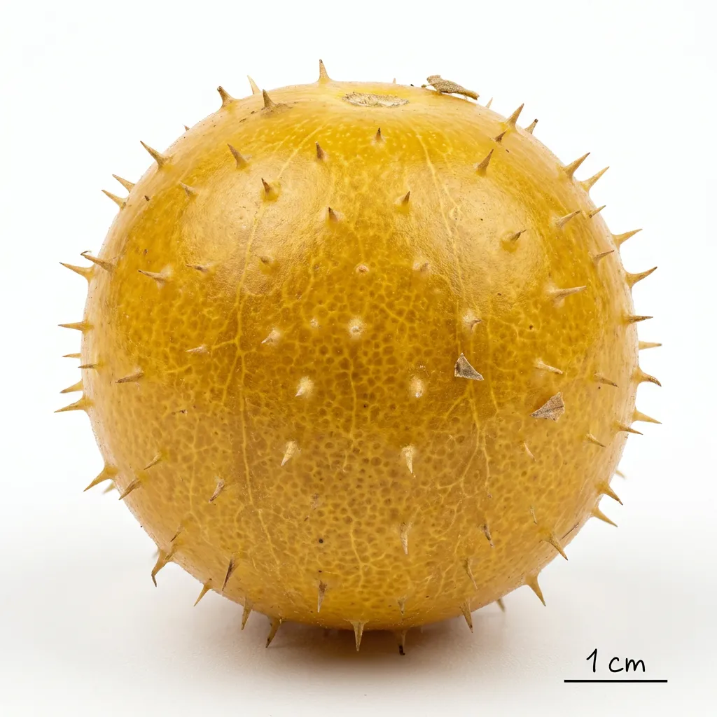 Kantakari (Yellow Berried Nightshade) Fruit — botanical anatomy illustration
