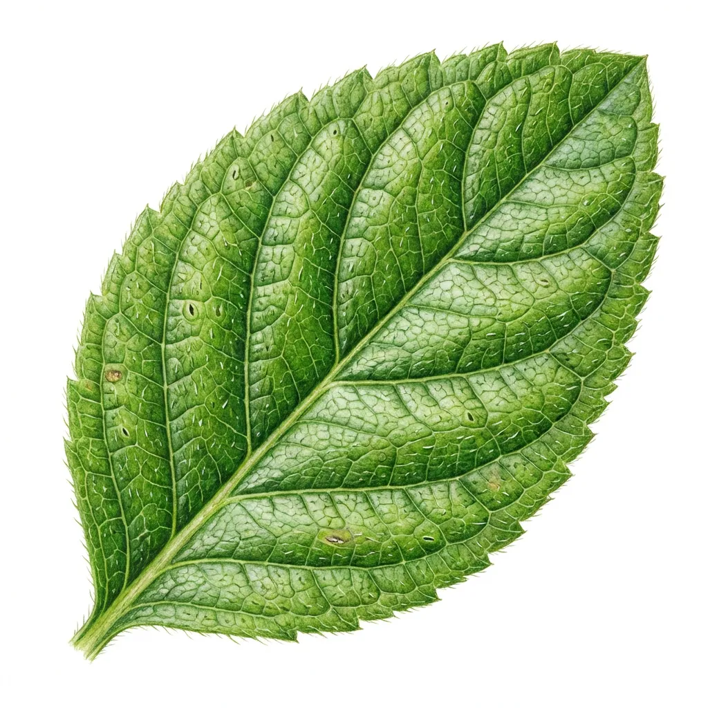 Kutki leaf structure and venation pattern close-up