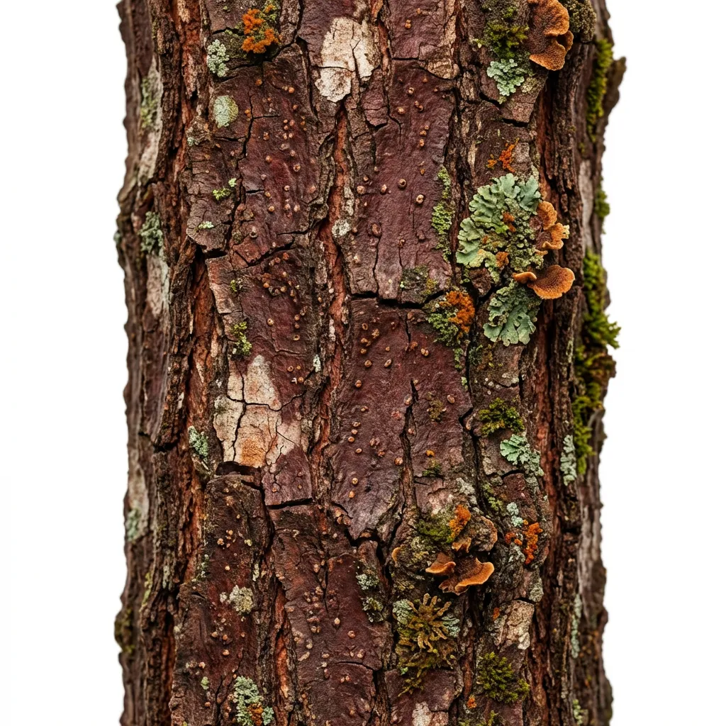 Nagkesar (Indian Rose Chestnut) Bark & Stem — botanical anatomy illustration