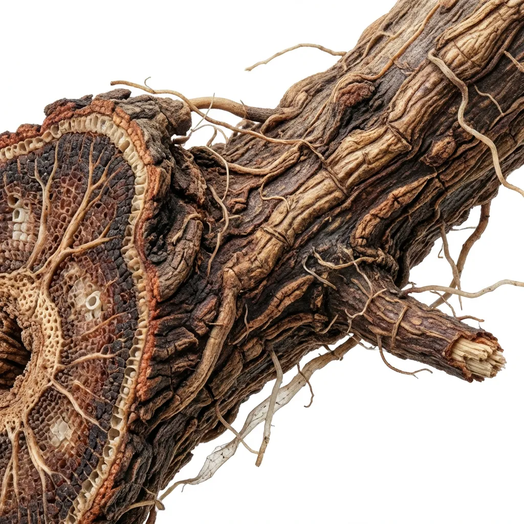 Patala Root System — botanical anatomy illustration
