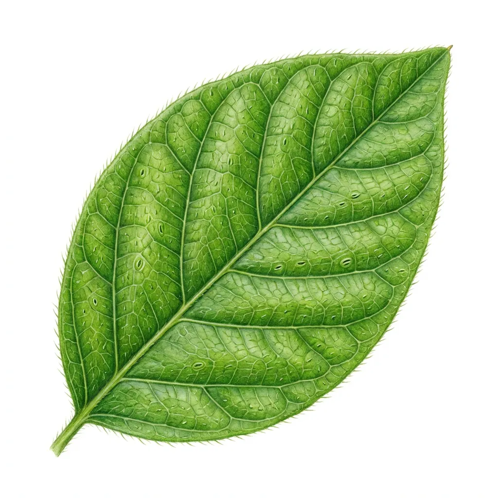 Shalaparni leaf structure and venation pattern close-up