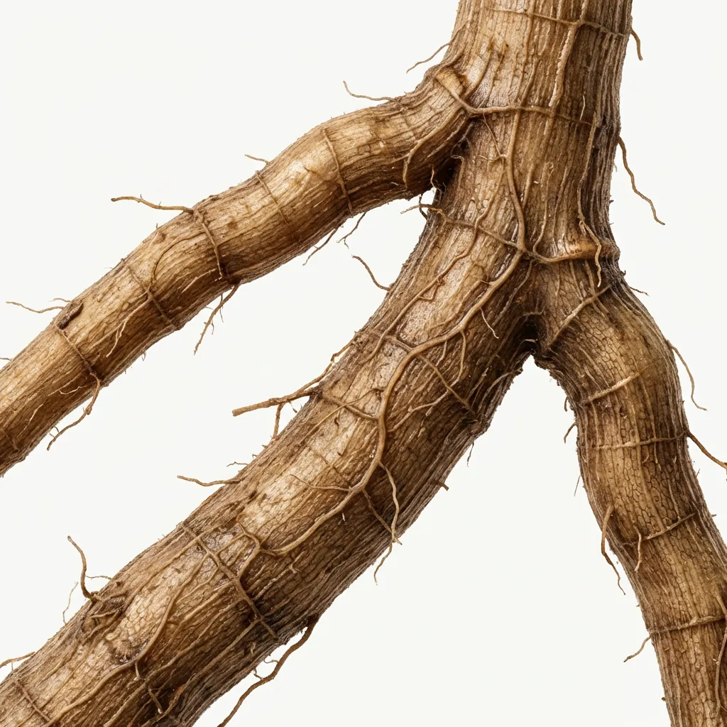 Shankapushpi Evolvulus Root System — botanical anatomy illustration