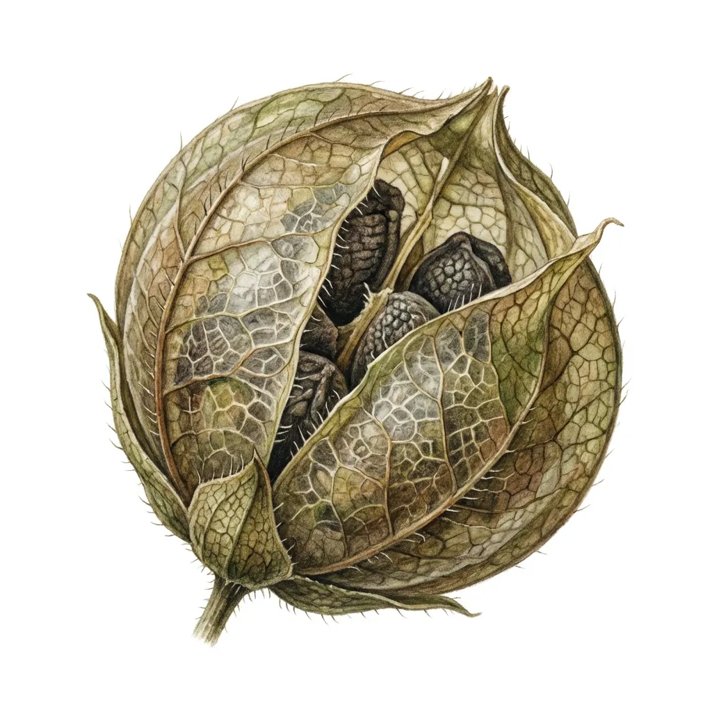 Trivrit Fruit — botanical anatomy illustration