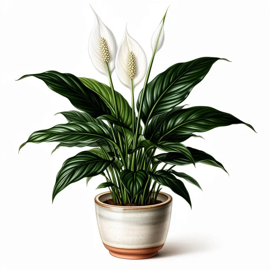 Spathiphyllum Domino plant in natural habitat - complete guide