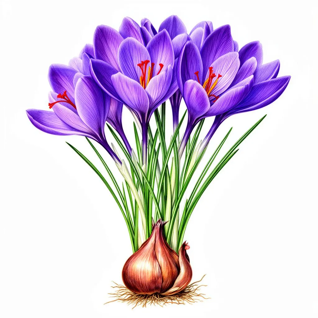 Saffron plant in natural habitat - complete guide