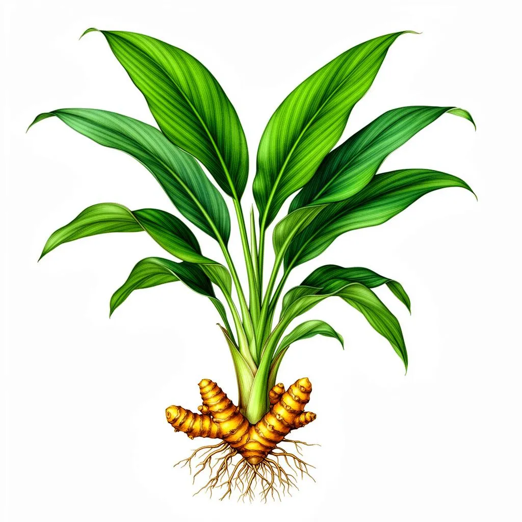 Turmeric Root plant in natural habitat - complete guide