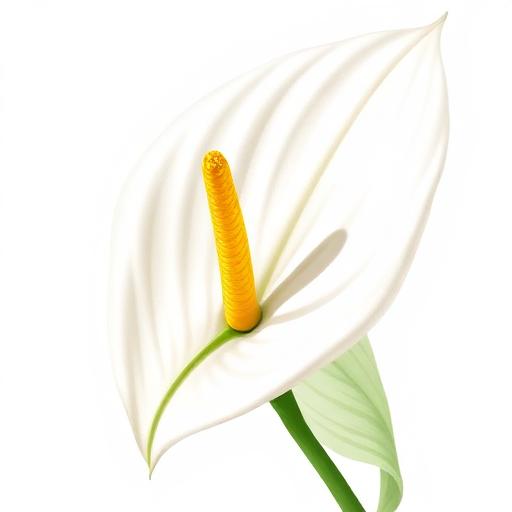 Peace Lily Flower — botanical anatomy illustration