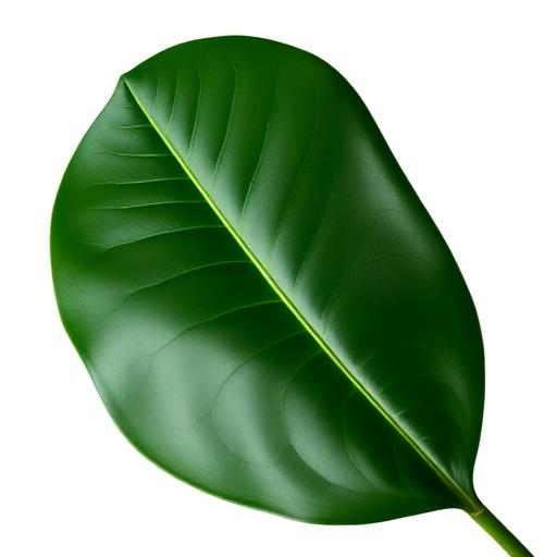 Peace Lily leaf structure and venation pattern close-up
