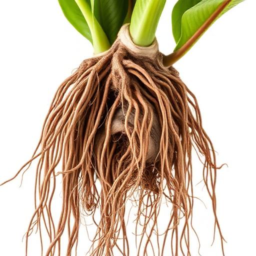 Philodendron Root System — botanical anatomy illustration