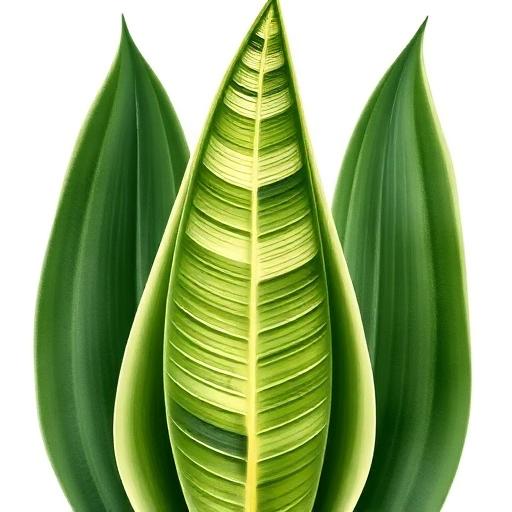 Snake Plant leaf structure and venation pattern close-up