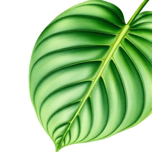 Philodendron Leaf — botanical anatomy illustration
