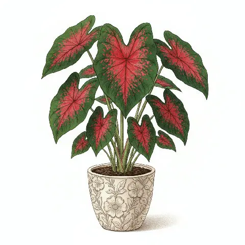 Caladium Red Flash plant in natural habitat - complete guide